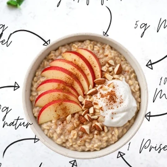 Apfel-Zimt-Protein-Porridge