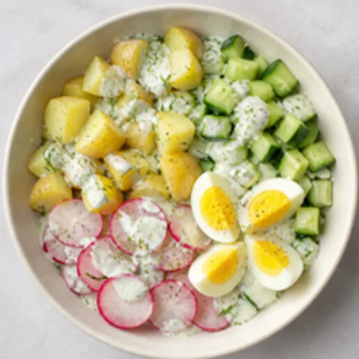 Kartoffel-Gurken-Skyr-Bowl