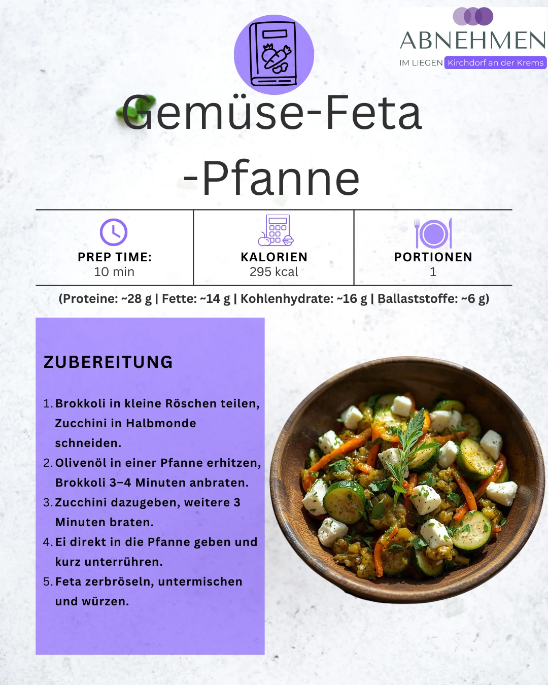 Gemüse-Feta-Pfanne – Original-Rezeptkarte 2